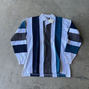 NWT Vintage London Fog Sterling Edition Colorblock Rugby Polo Shirt Men M